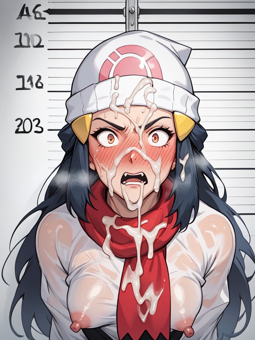 Cum Dripping From Cock, Small Breasts, Very Wet Clothes Hentai AI Porn