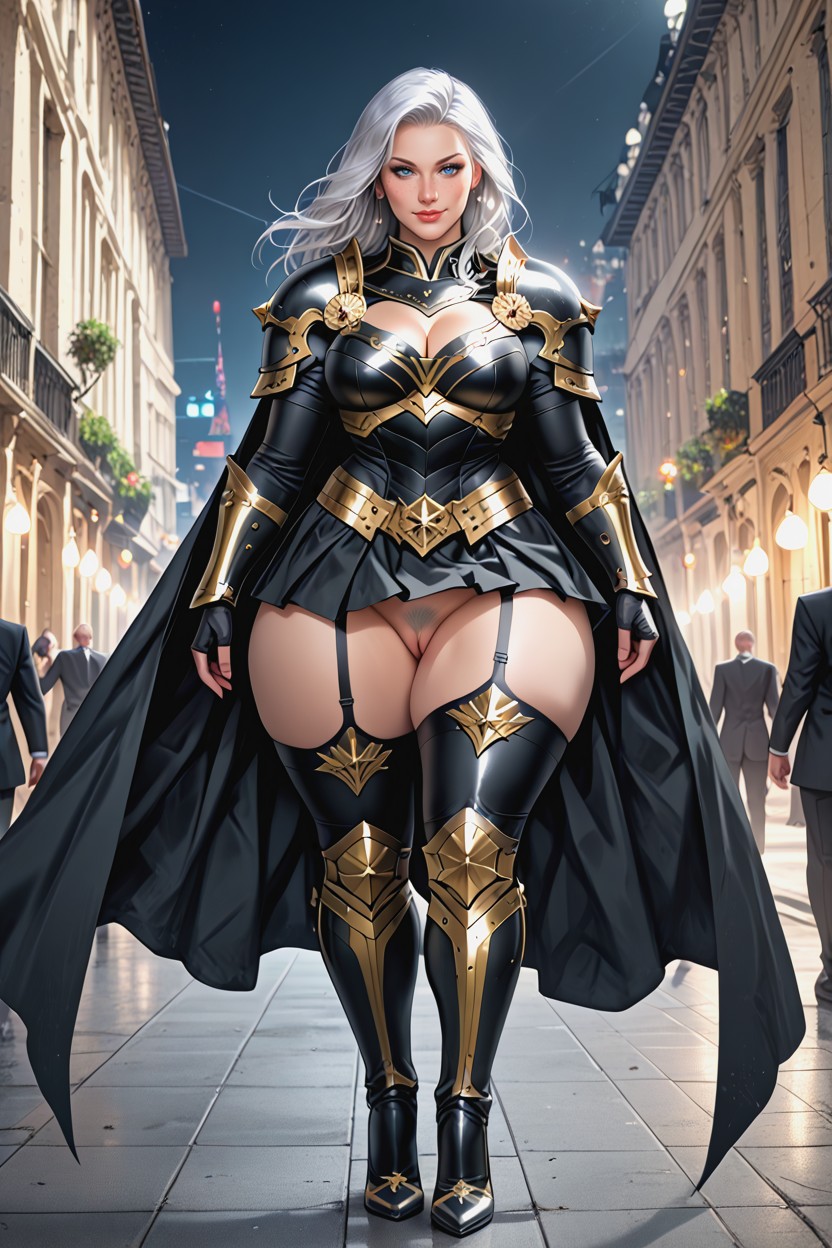 Thick Pussy, Extremely Large Ass, Detailed Face AI Porn