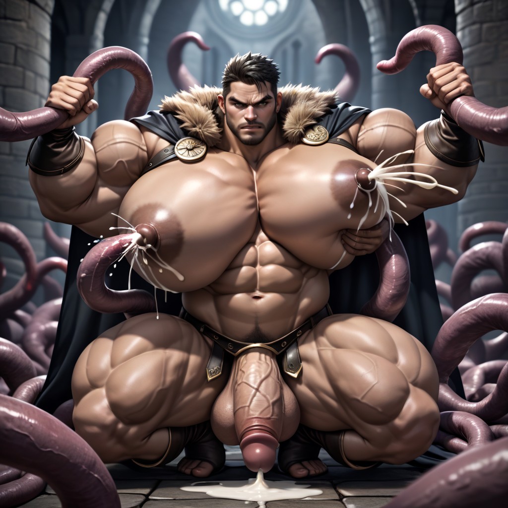 Dungeon, Viking Cape, Angry AI Gay Porn