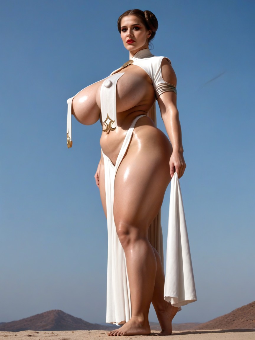 White Silk, Princess Leia, Erect Nipples AI Porn