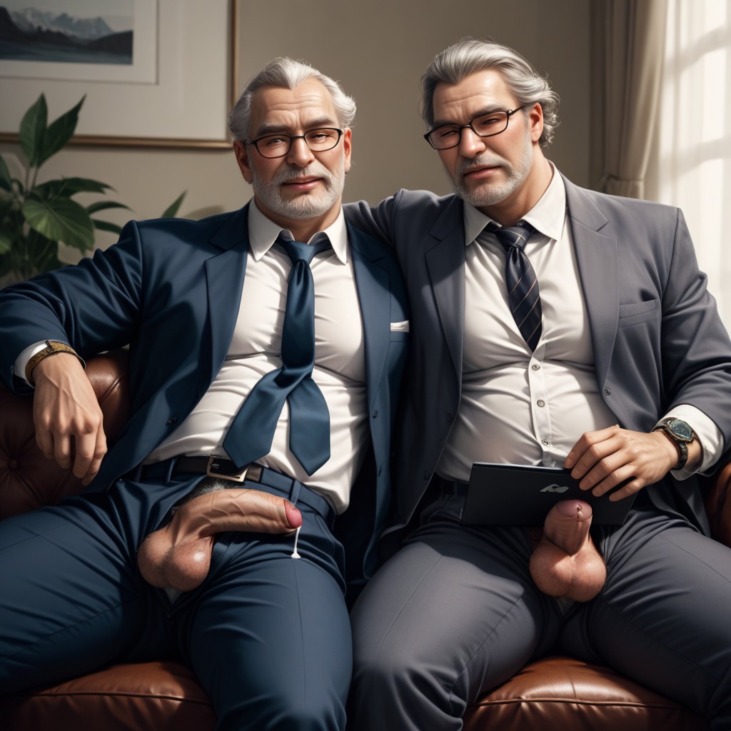 Watch, Foreskin, Unbuttoned Shirt AI Gay Porn