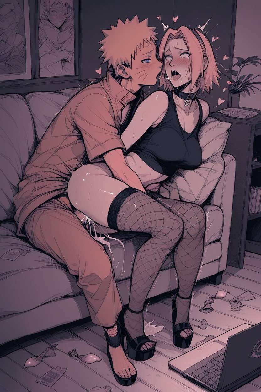 Choker, Teary Eyed, Excessive Eye Rolling Hentai AI Porn