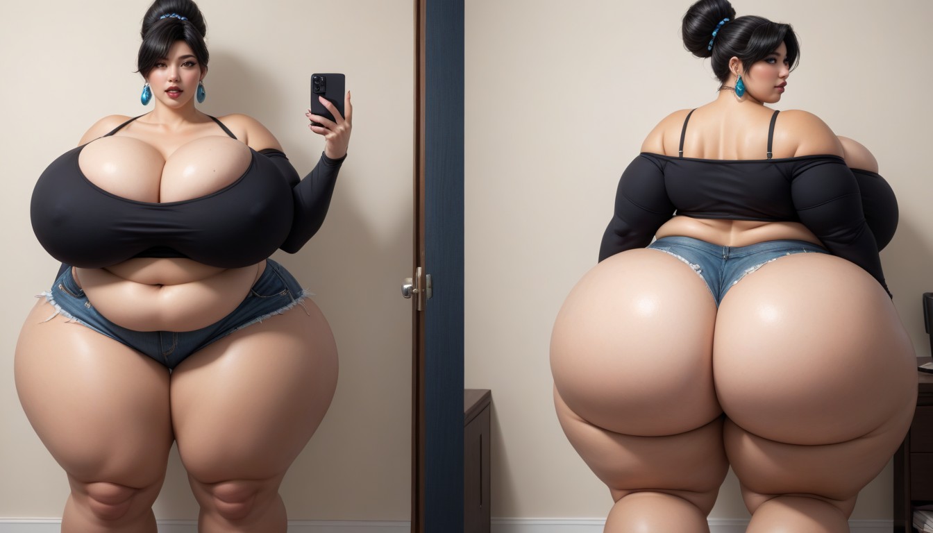 Muslos Gruesos, She Gains Massive Amounts Of Weight On Purpose To Enlarge Her Ultra Ultra Mega Hyper Fat Sexy Body, Selfie Porno BBW IA