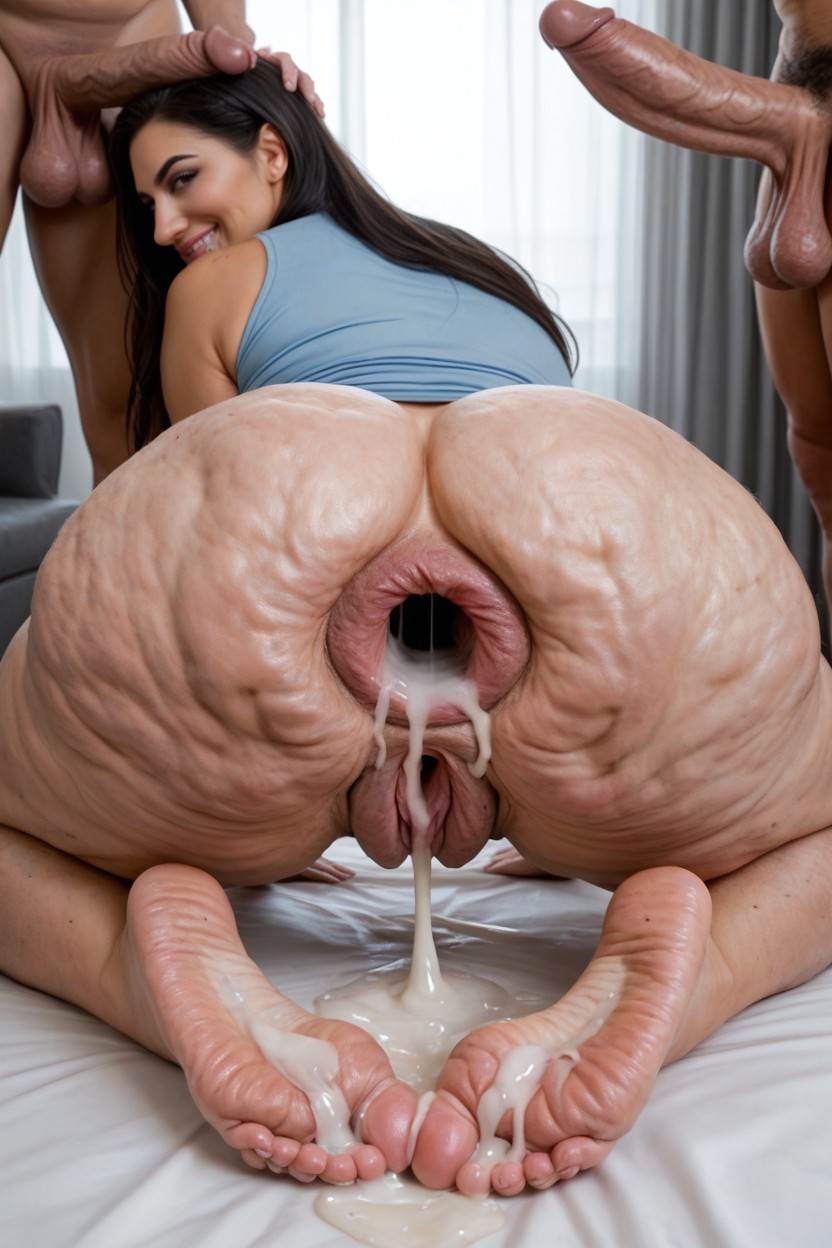 Feet Out, 18+, Cum Bubbling Out AI Porn