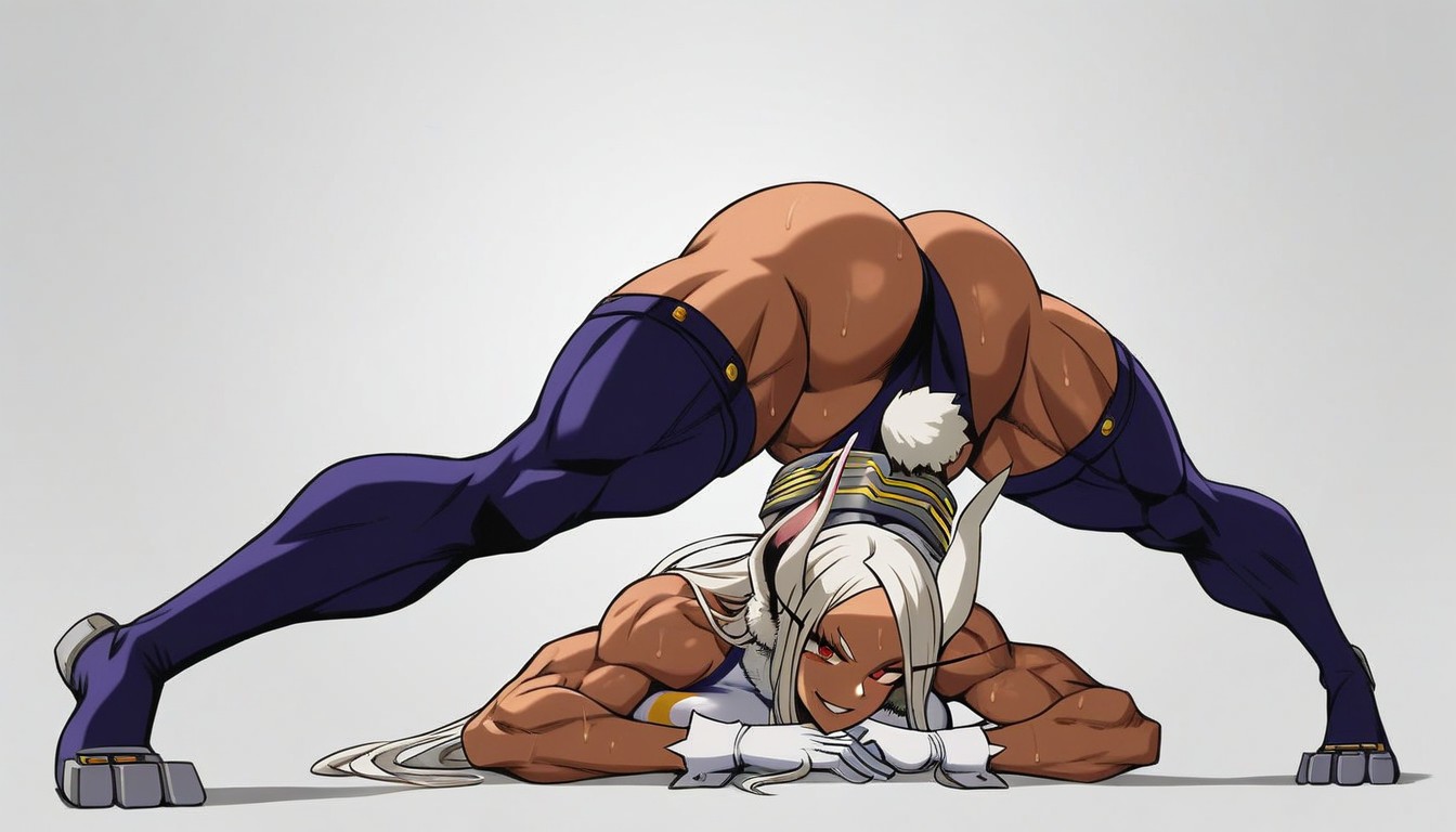 Purple Thigh Highs, Expression, Muscular Thighs Hentai AI Porn