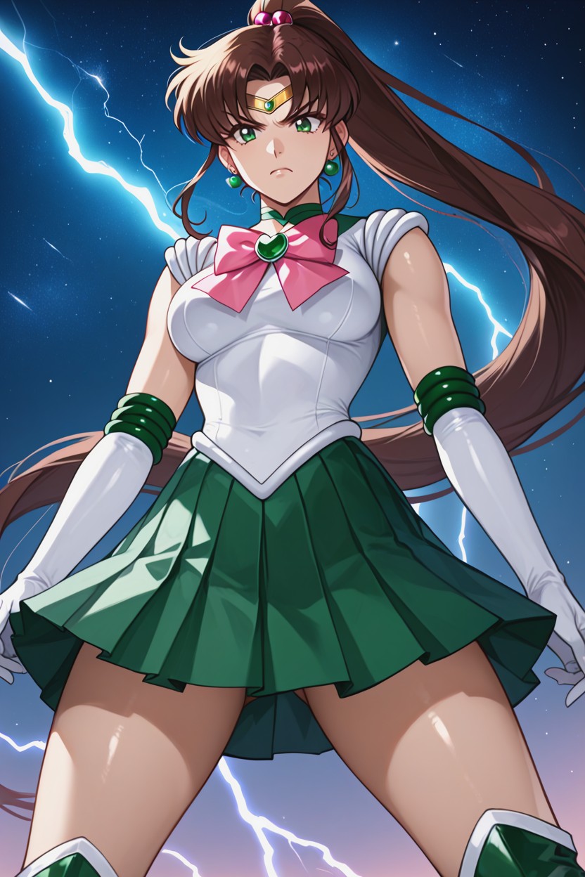 Green Skirt, Brooch, Green Eyes Hentai AI Porn