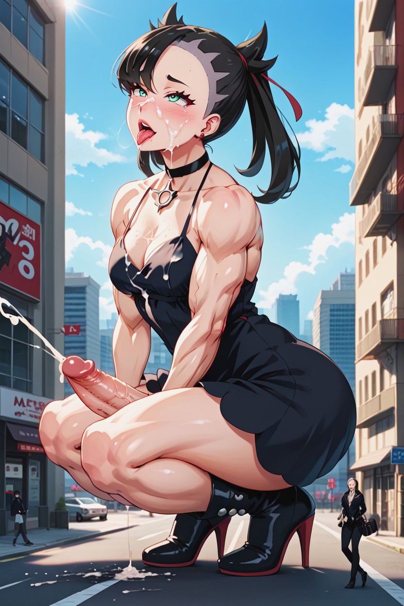 Hyperthrophied Muscles, Bending Over, Macro AI Porn