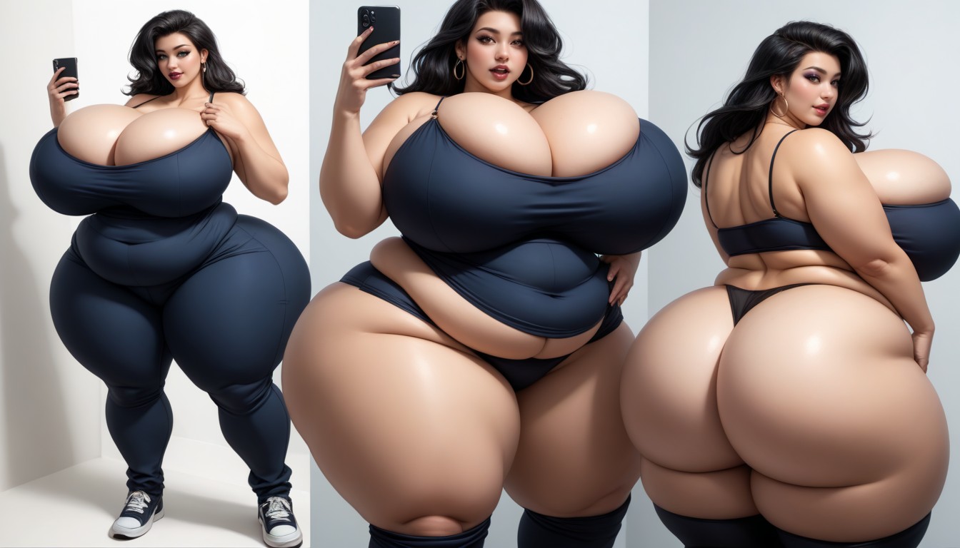Hyper Ultra Mega Fat Ass, Multiple Views, 18+ BBW AI Porn