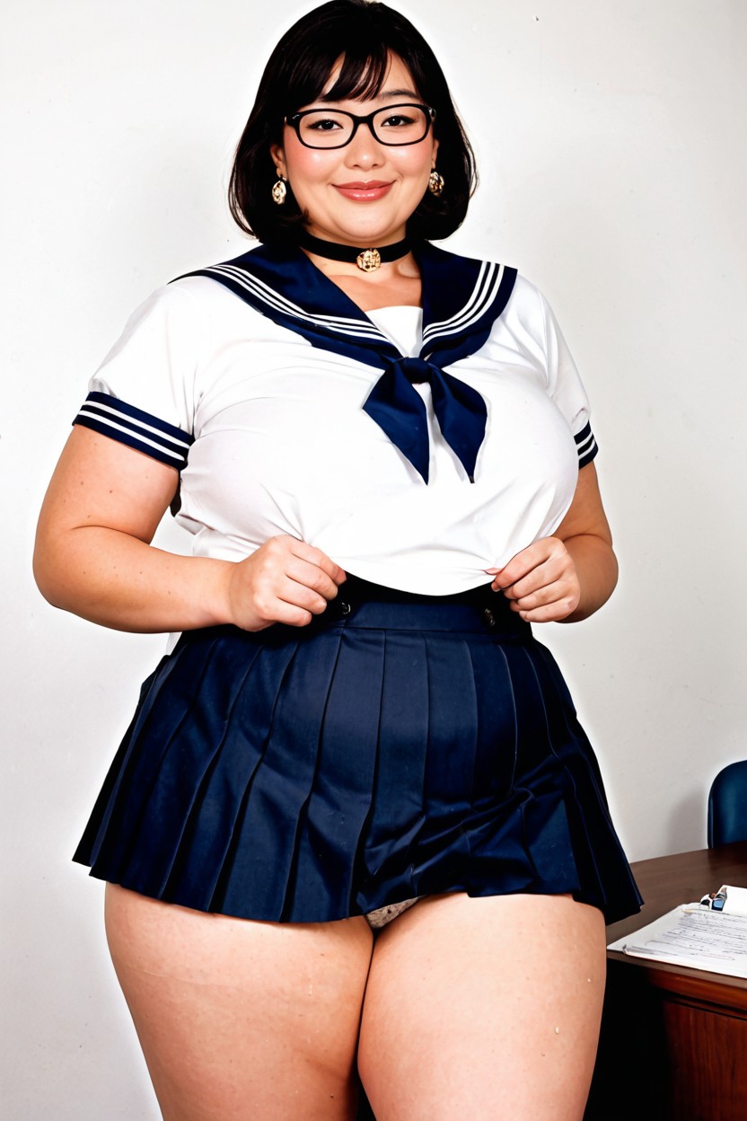 Standing, Hyperrealistic Details, Bbw AI Porn