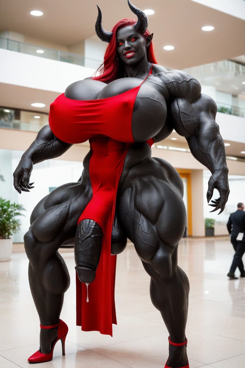 Hyper Black Cock Growth, Cosplay, Muscular Thighs Shemale AI Porn