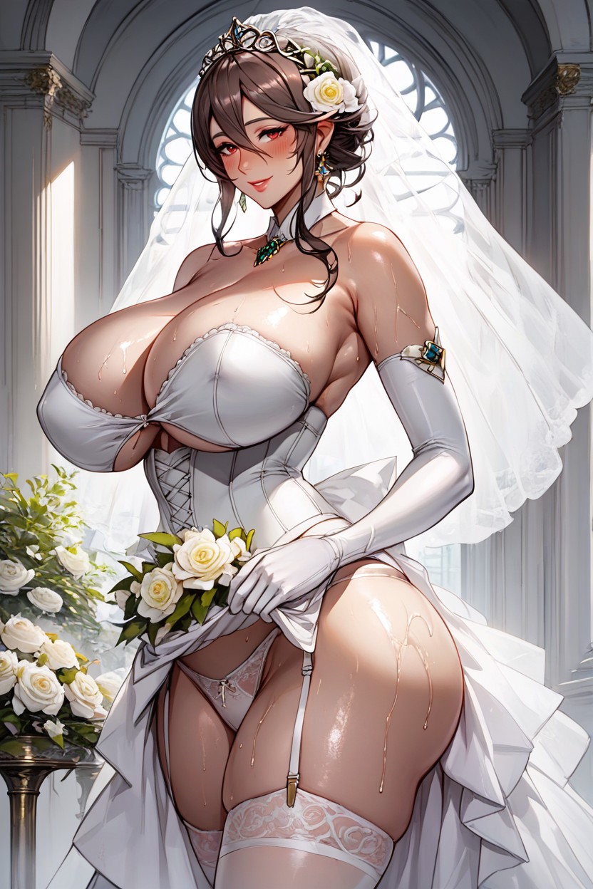 Rounded Ass, Beautiful Face Beautiful Make Up, Unbuttoned Hentai AI Porn