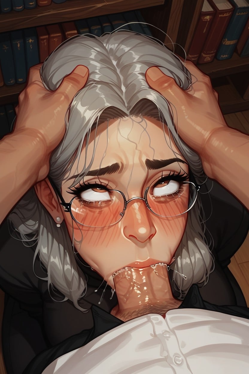 Brown Eyes, Pov, Pencil Behind Ear Hentai AI Porn