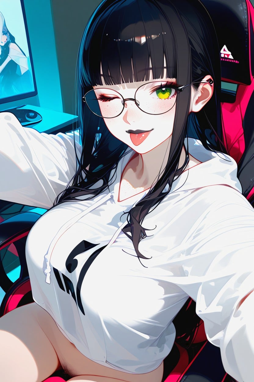 Pubic Hair, Large Head, Body Blush Hentai AI Porn