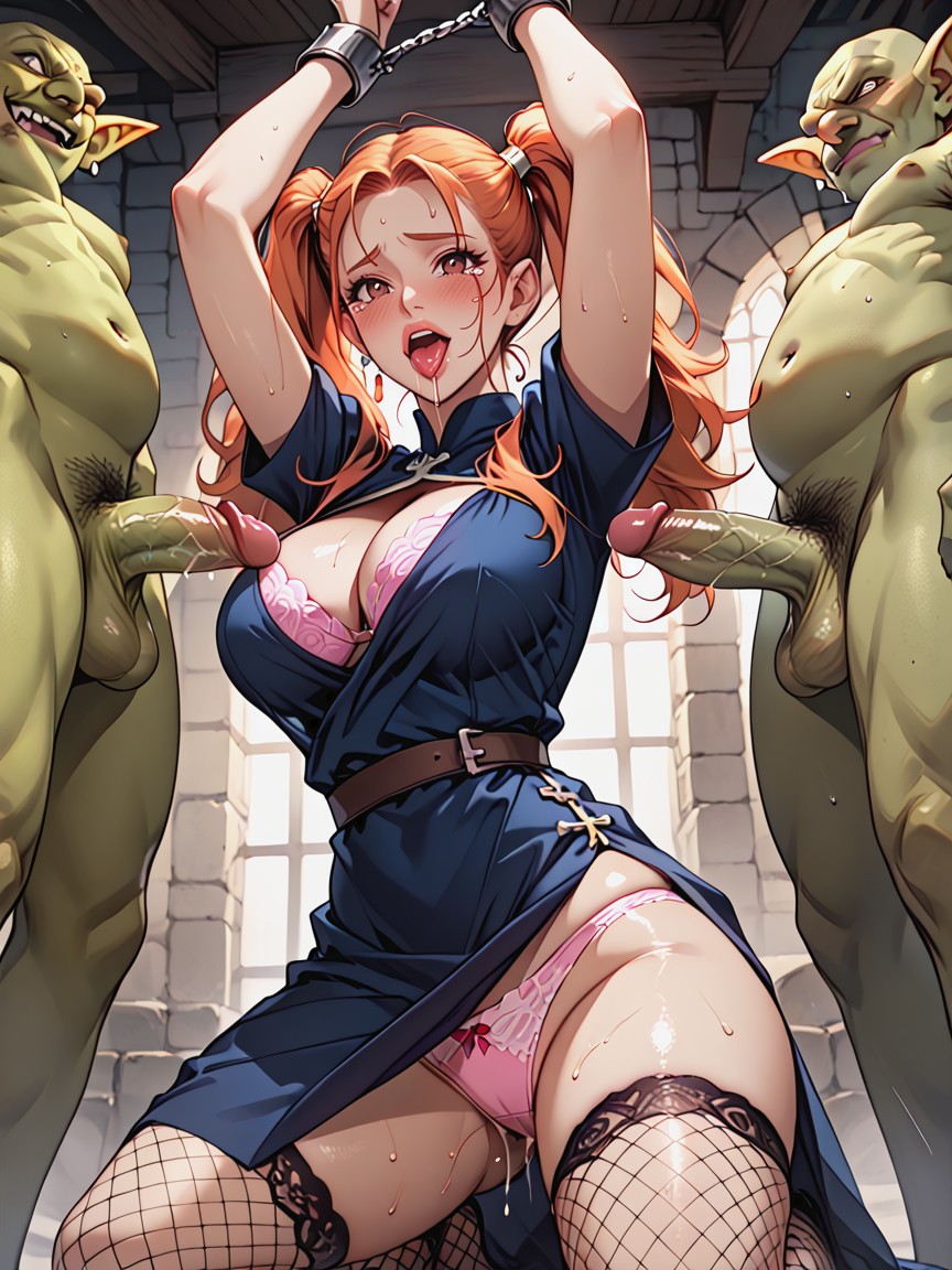 Rear View, Hair Pulling, Emphasis Lines Hentai AI Porn