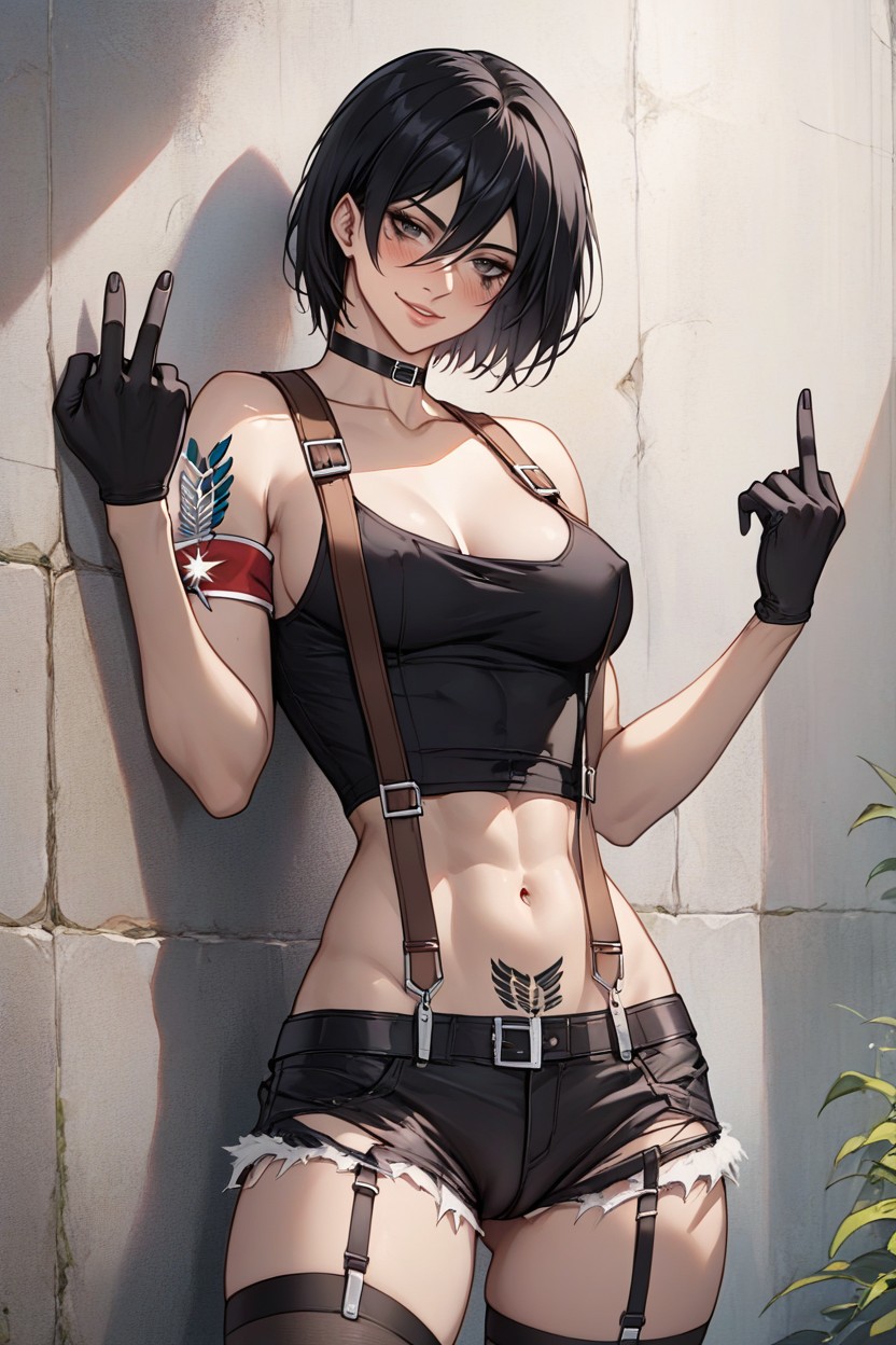 Cotton Shorts, Black Nails, Crotch Shot Hentai AI Porn