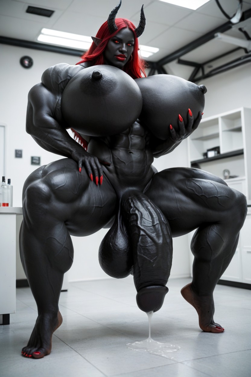 Thick Thighs, Lab, Vagina Shemale AI Porn
