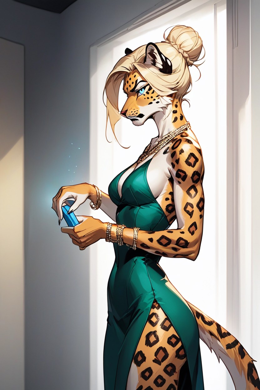 Small Ass, Blonde Hair, Serious Furry AI Porn
