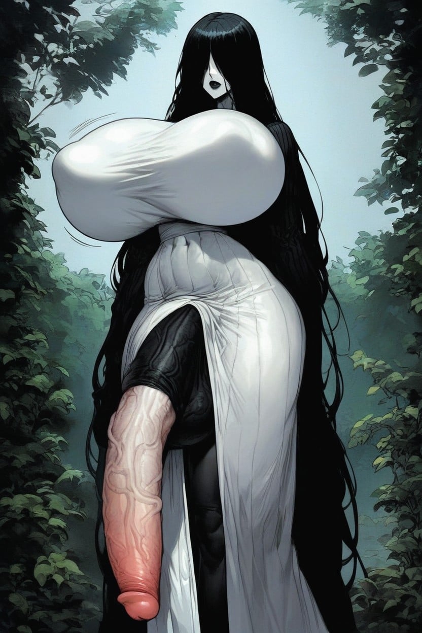 Hourglass Body, Wasp Waist, Colossal Breast Shemale AI Porn