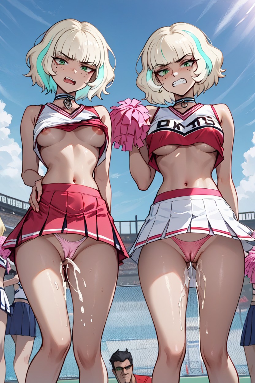 Standing On Viewer, Pechos Pequeños, Choker Hentai IA