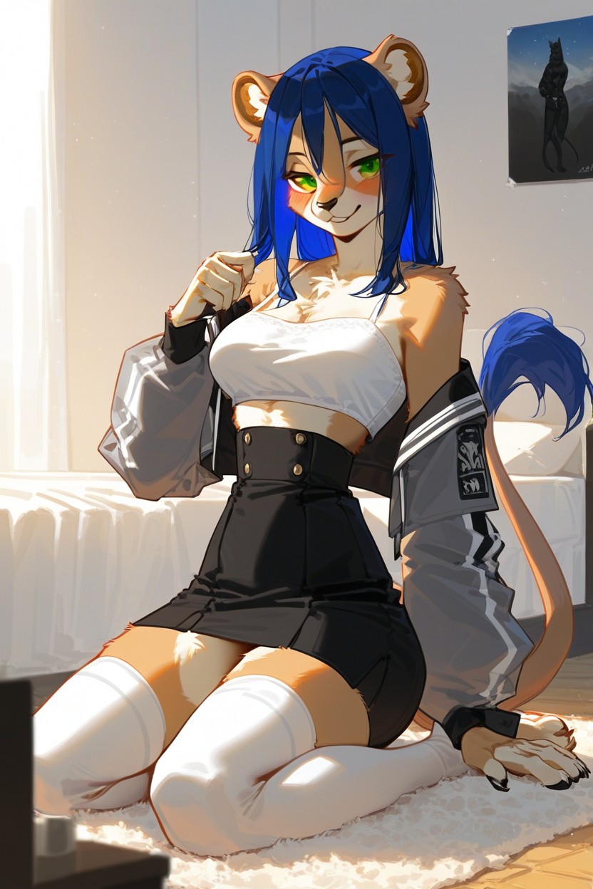 Lean Body, Medium Breast, Detailed Furry AI Porn