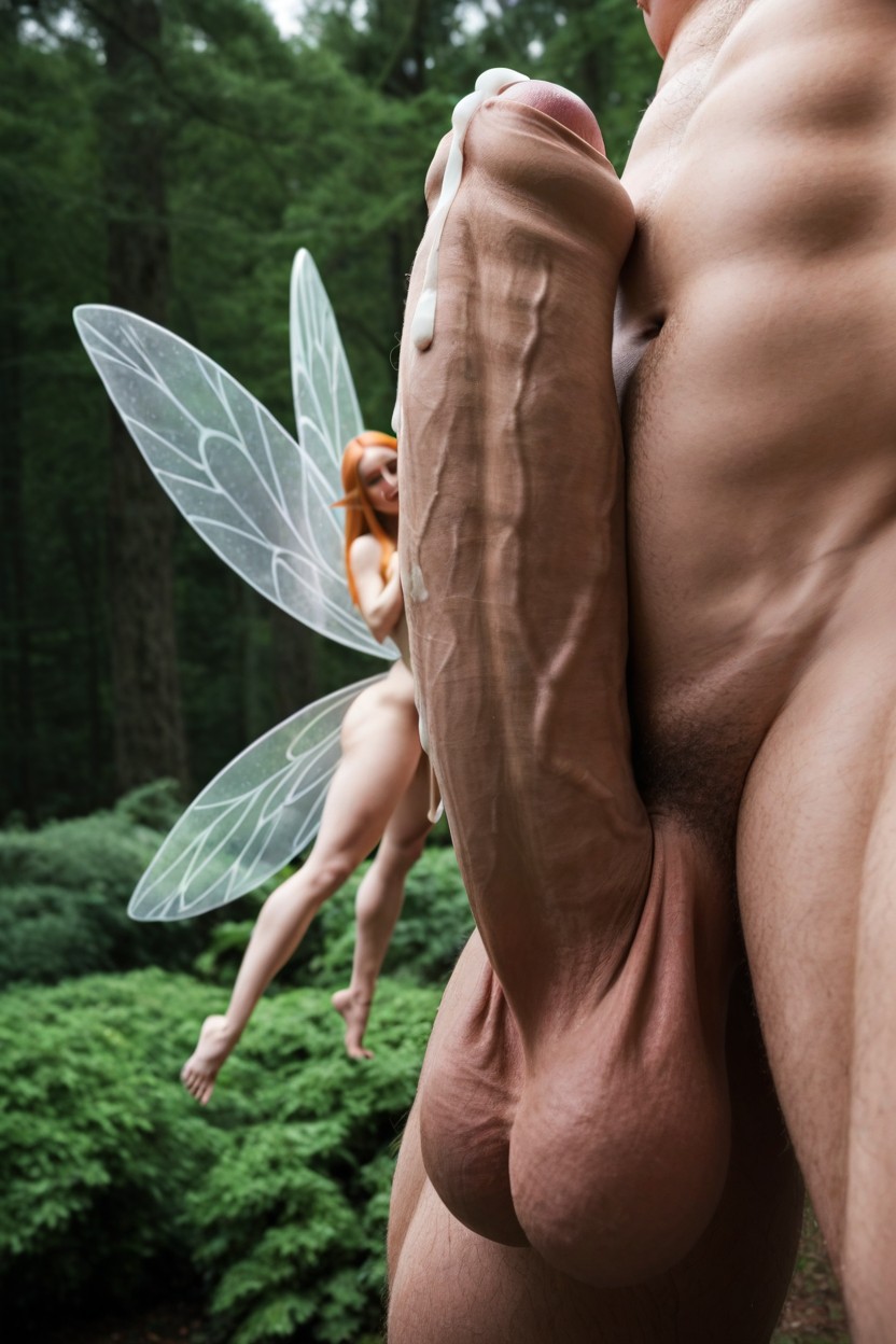 Oozing Cum, Cosplay, Fairy In Awe Porno IA