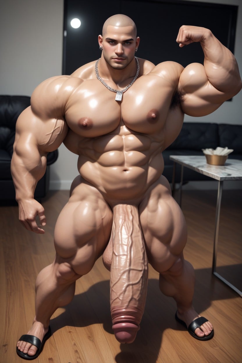 Blushing, Oiled Skin, Huge Cocks AI Gay Porn