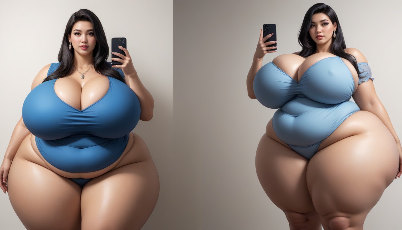 Hyper Fat Thick Curvy Fuller Figured Asian American College Woman, Hyper Ultra Mega Fat Ass, Muslos Gruesos Porno BBW IA