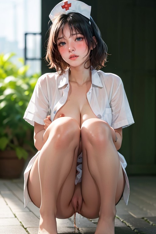 High Resolution, Exposed Pussy, Avergonzada Porno IA Asiatique
