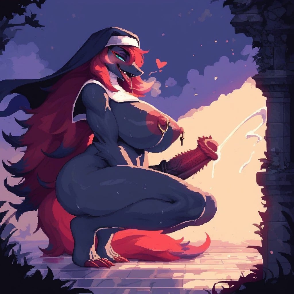 Head Tilt, Throbbing Pony Penis, Backlighting Furry AI Porn