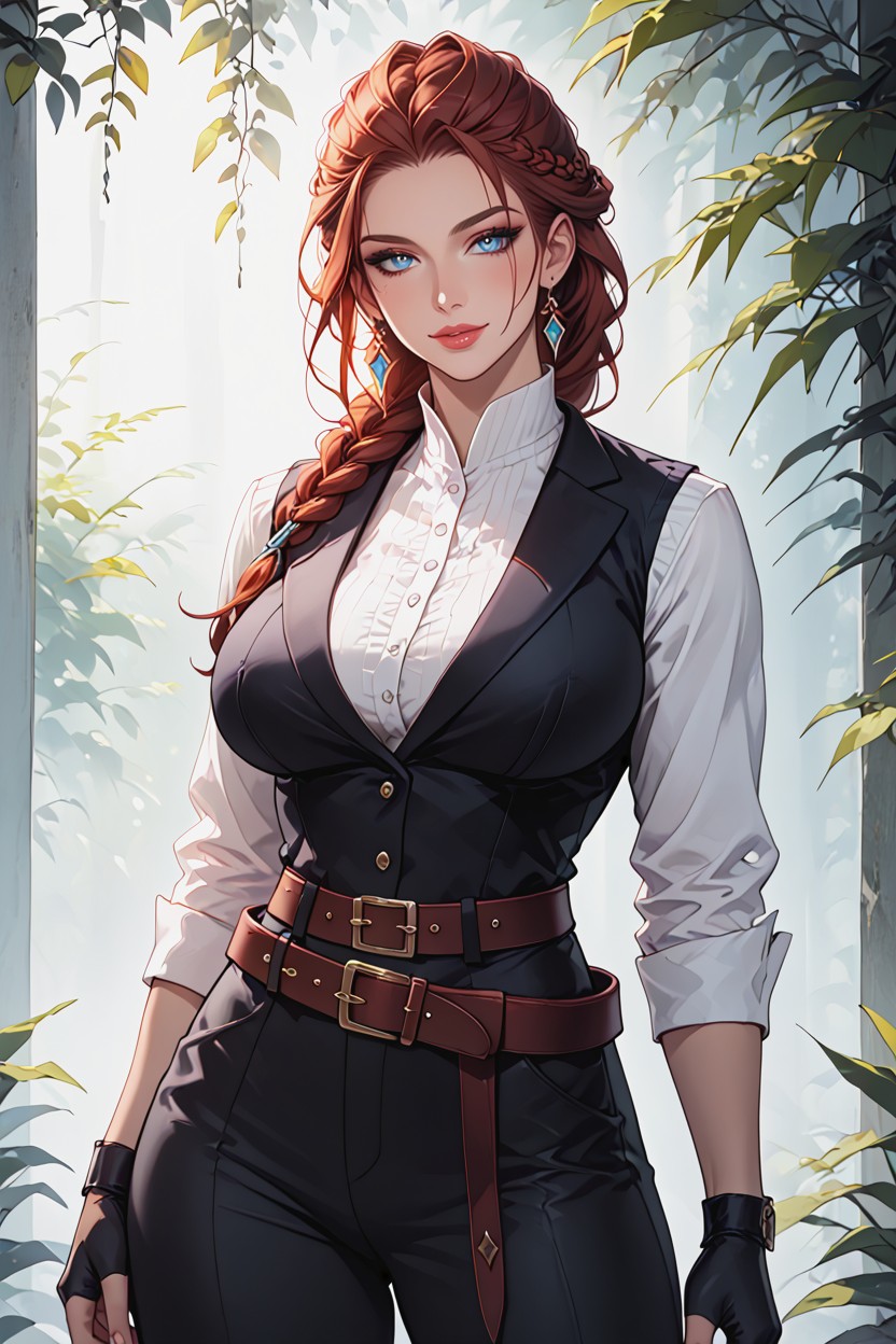 Huge Breasts, Seductive Figure, Femme Fatale Hentai AI Porn