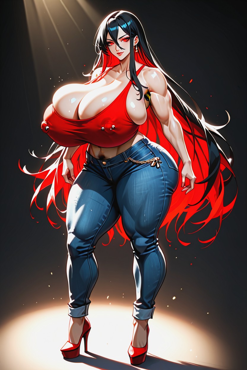 Very Short Hair, Extremely Large Ass, 20+ AI Porn