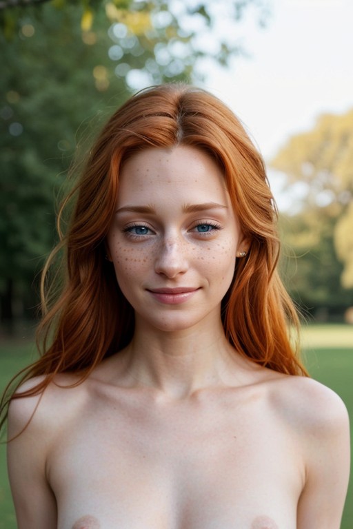 Orange Hair, Aroused, 25+ AI Porn