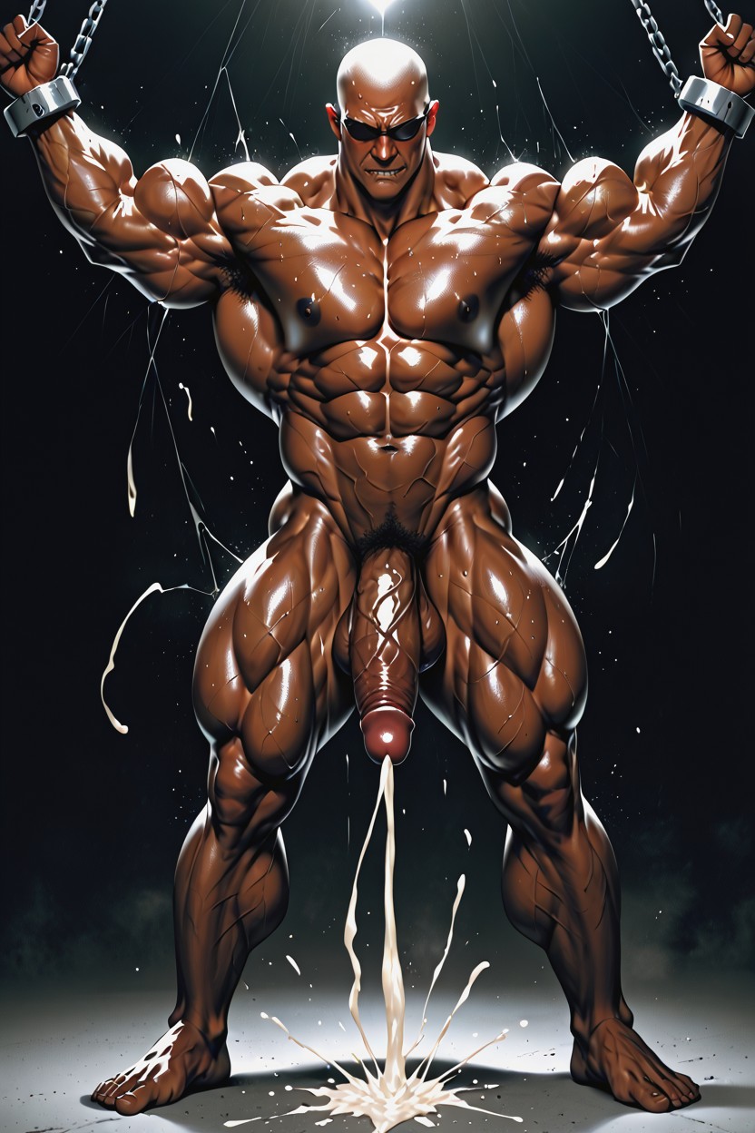 Highly Detailed Cock, Extremely Sweaty, Completely Naked AI Gay Porn