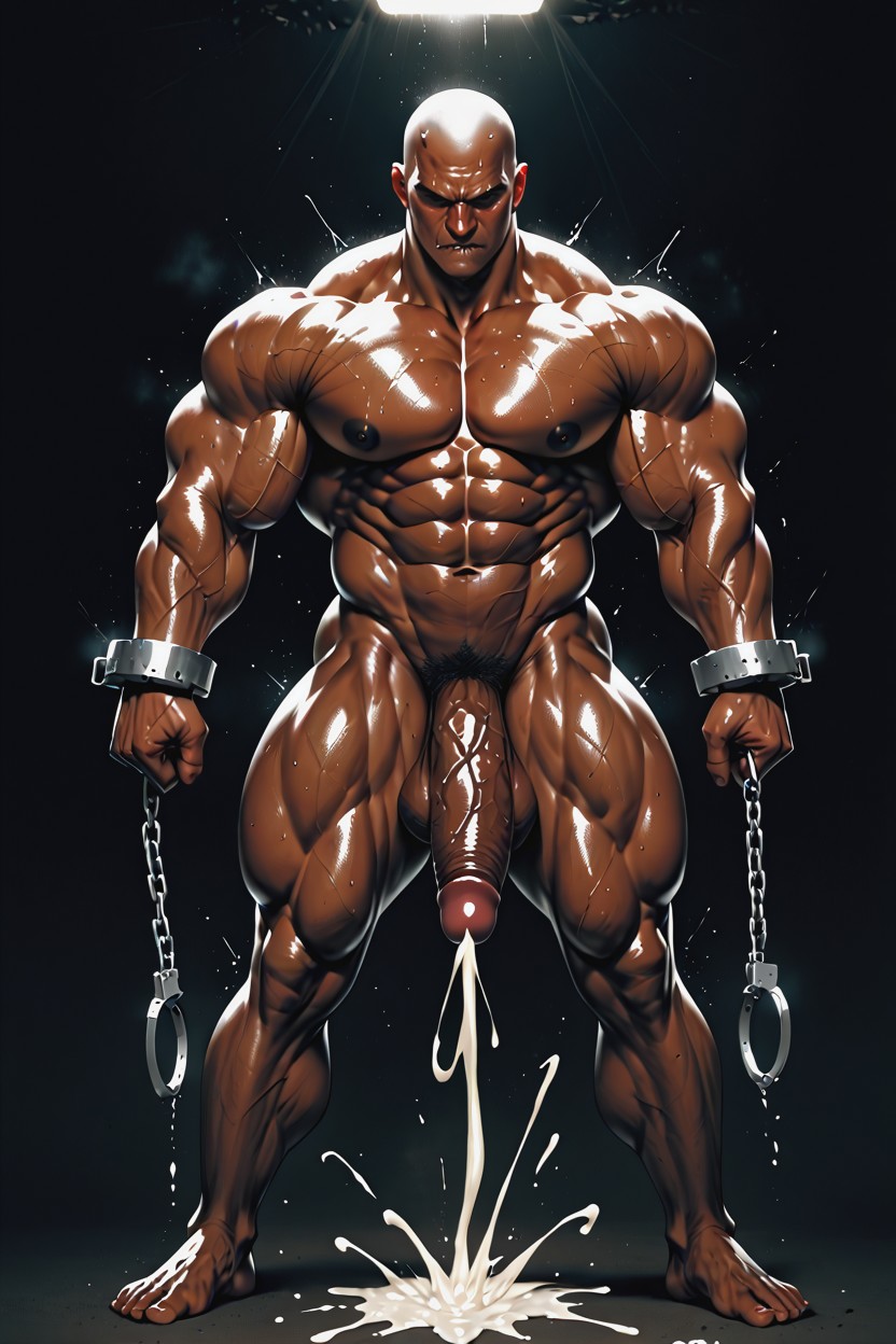 Massive Thick Veiny Gigantic Cock, Hyper Bulging Cock Veins, Extraordinary Massive Ripped Bodybuilder AI Gay Porn