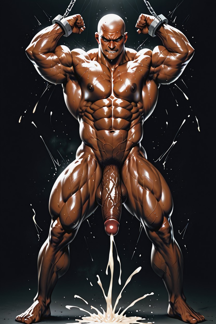 Penis Standing Upward, Veins Beyond Their Limits, The Penis Swelled Up Hideously AI Gay Porn