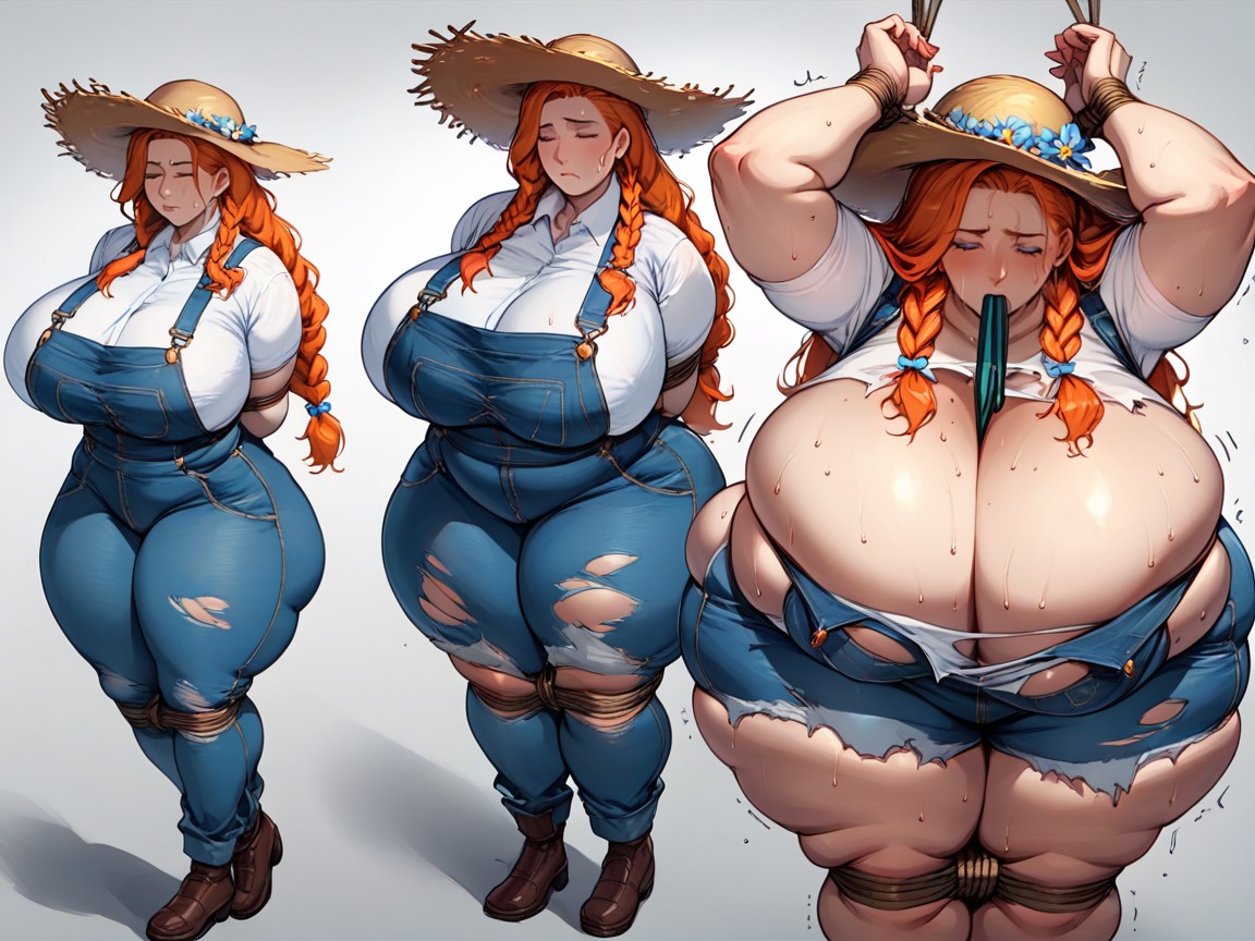 Ripped Clothes , Ass Expansion, Extremely Large Ass AI Porn