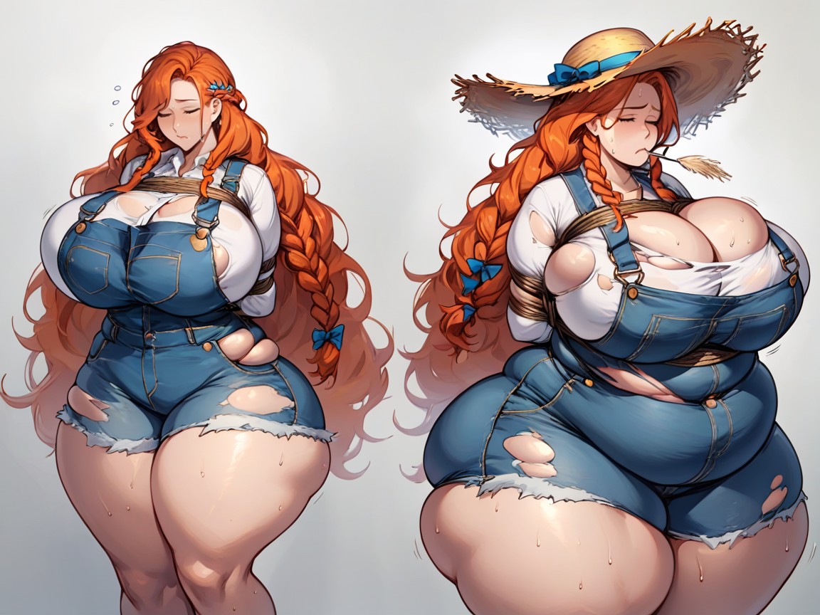 Torn Clothes, Extremely Large Ass, Long Length AI Porn