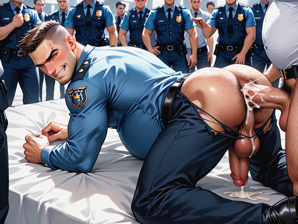 Body Hair, Perfect Lighting, Bottom Up View AI Gay Porn