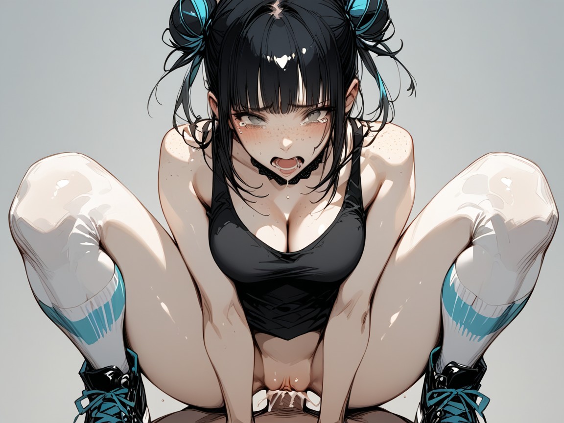 Sad Frown Mouth, Man On Top, Wide Hips AI Porn