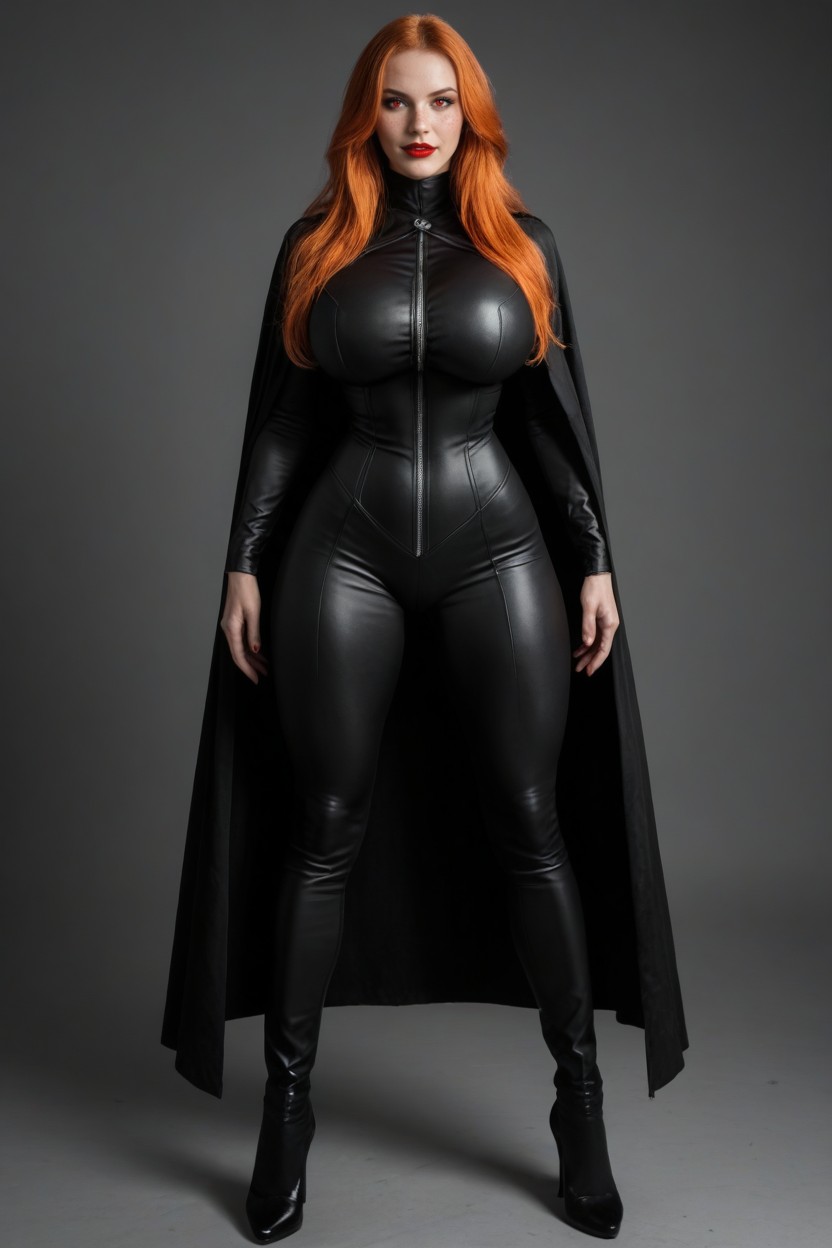 Gorgeous, Massive Breast, Striking Black Eye Shadow AI Porn