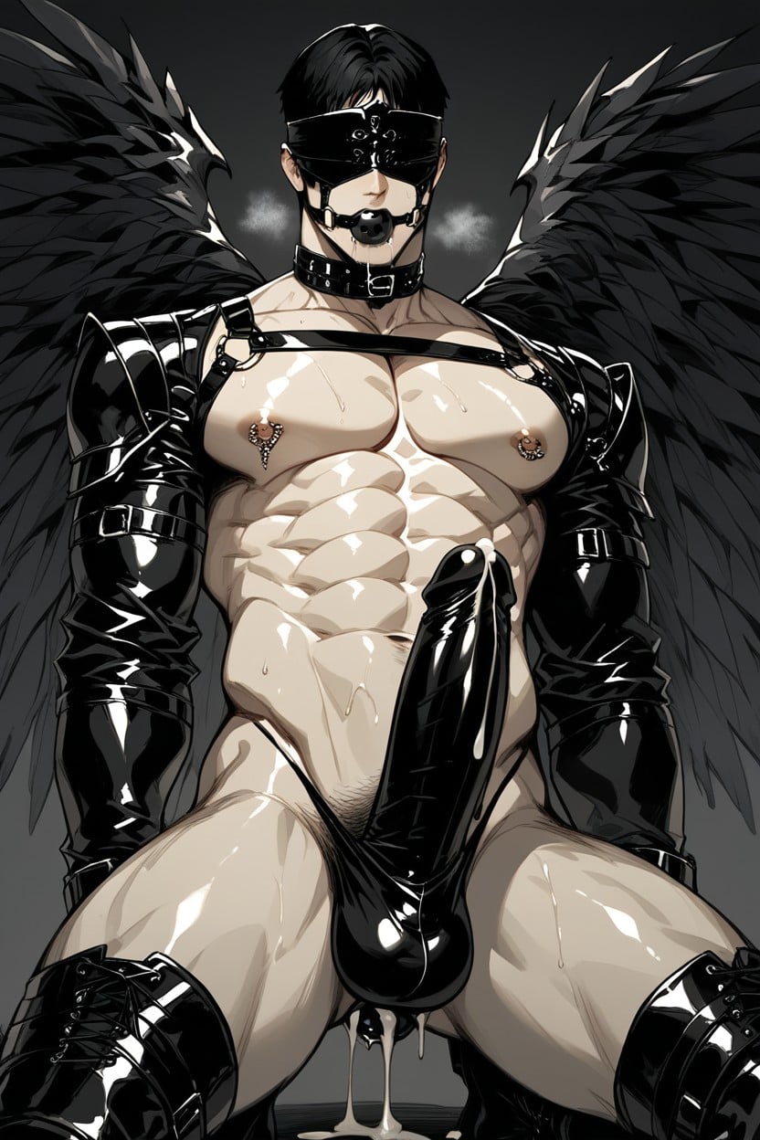 Drooling Cum, Kneeling, Smellful Bugle AI Gay Porn