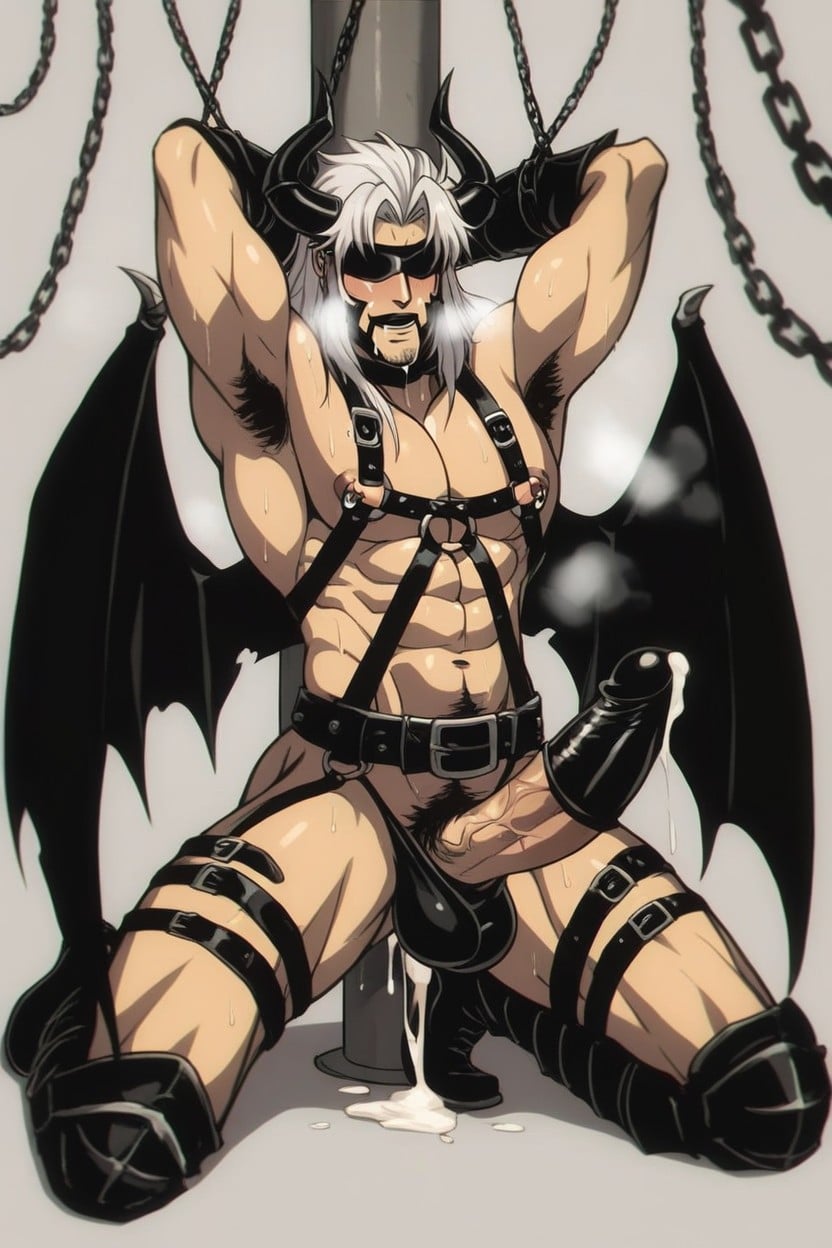 Cum Everywhere, Arms Up, Drooling Pornografia gay com IA