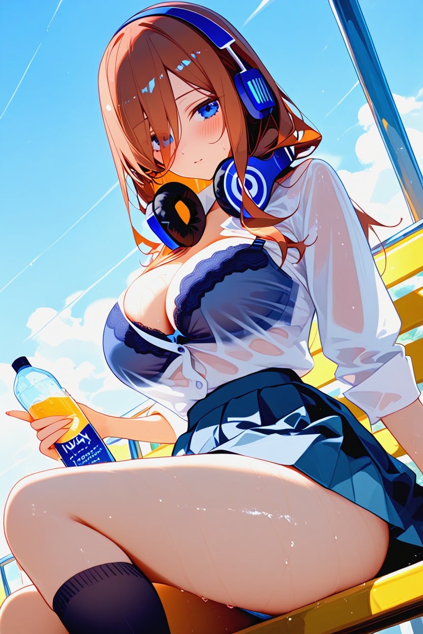 Nakano Miku From Gotoubun No Hanayome, Thick Thighs, Big Rounded Ass Hentai AI Porn