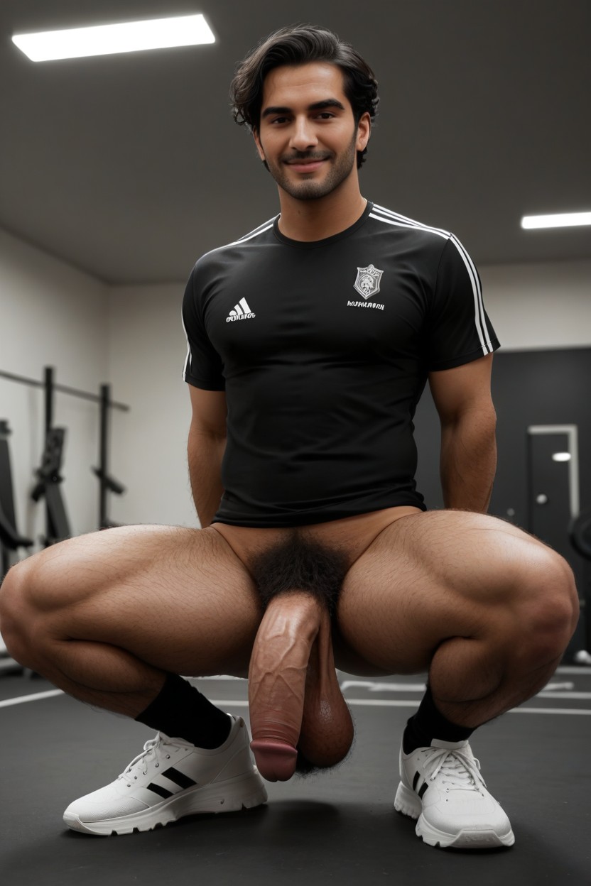黑色, Erect Cock, 正面視圖 AI同性戀黃片