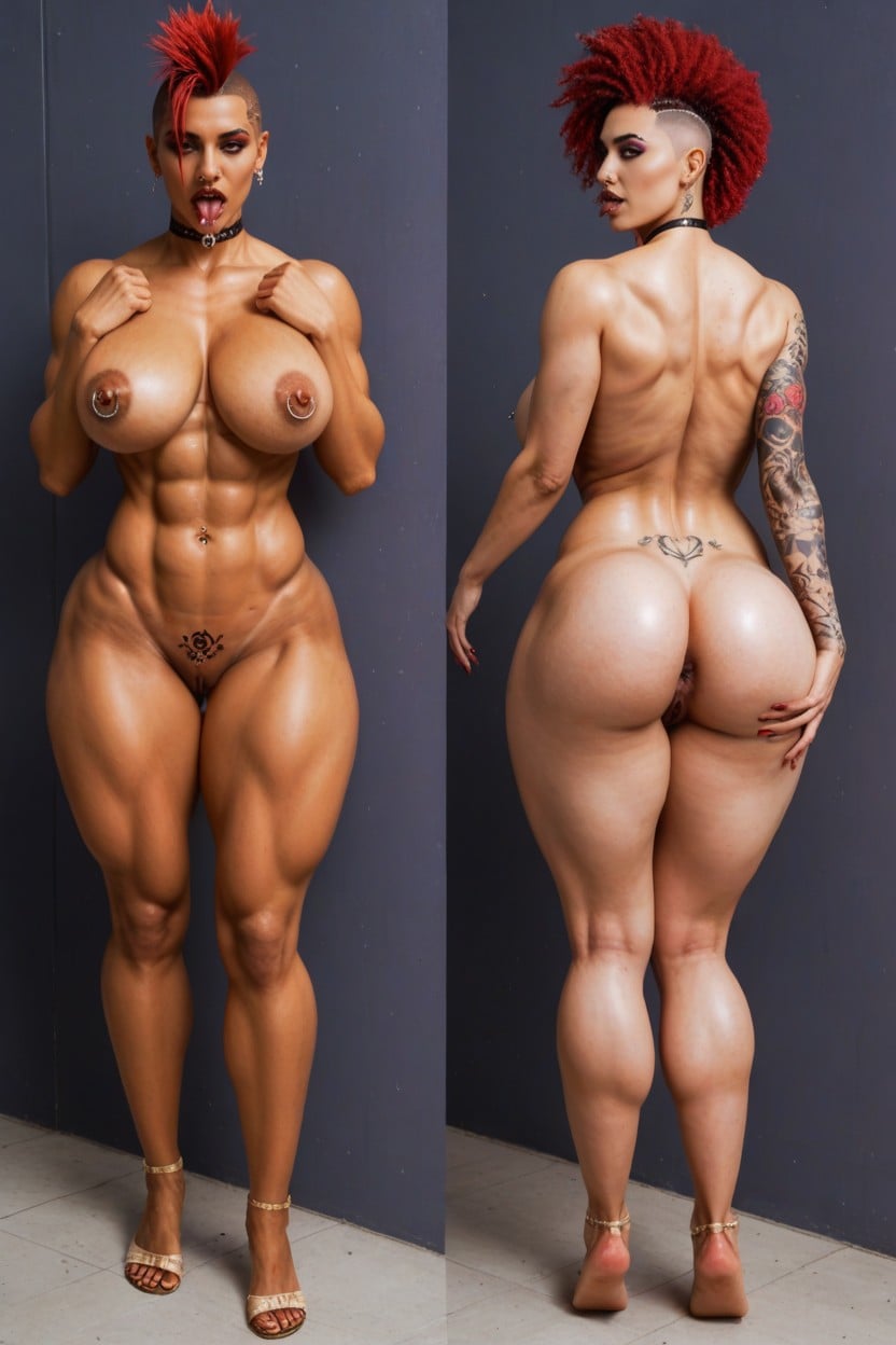 Ass Bigger Than Torso, Extremely Muscular, Beautiful Eyes AI Porn