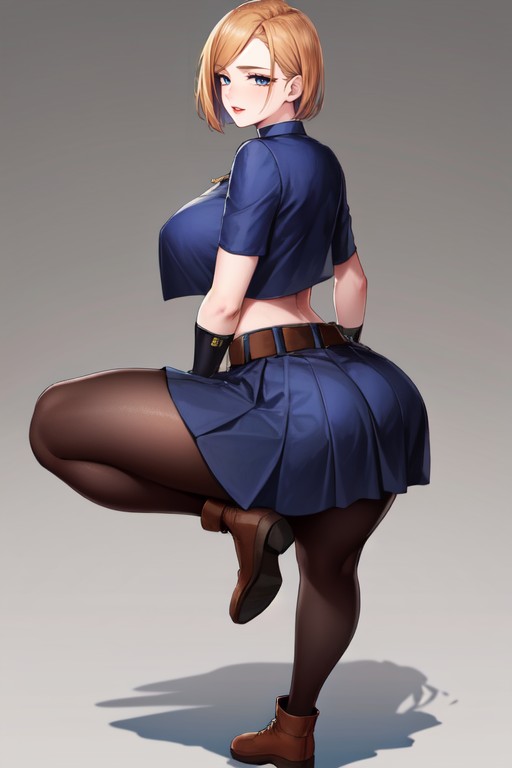 Huge Breasts, Vue Arrière, Se Pencher Porno IA Hentai