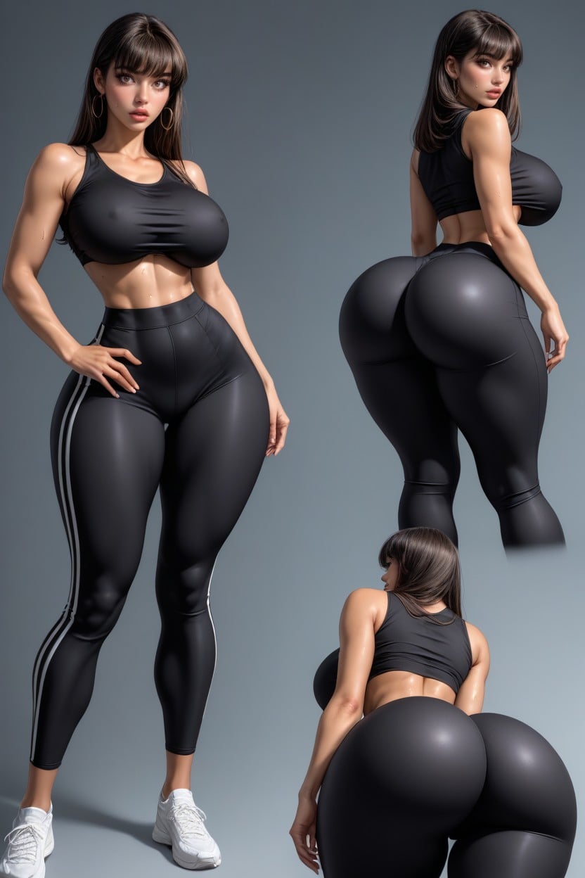 Bending Over, Woman, Fit AI Porn