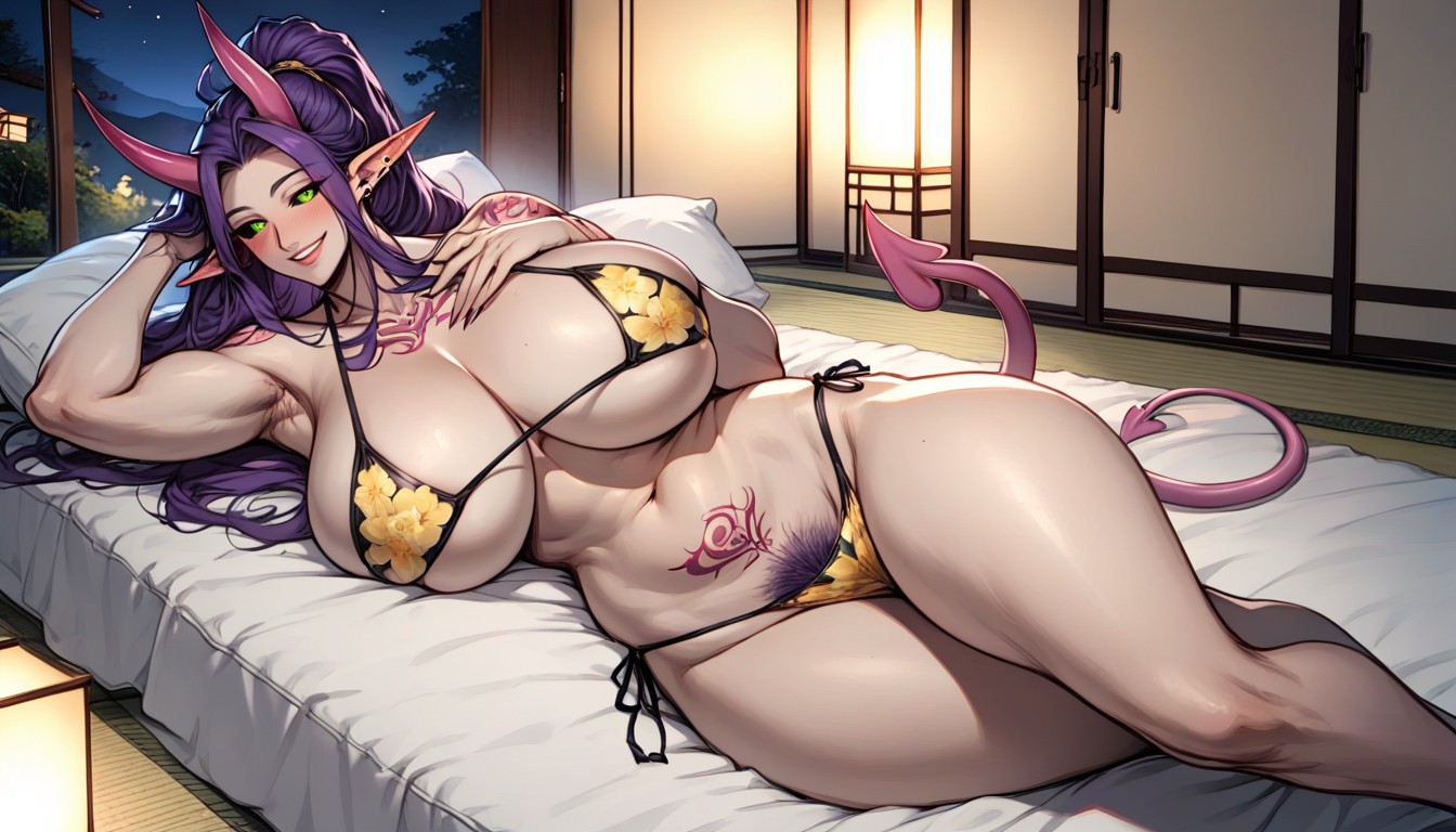 Extremely Large Breasts, Voluptuous, Wearing Kitagawa Bikini AI Porn
