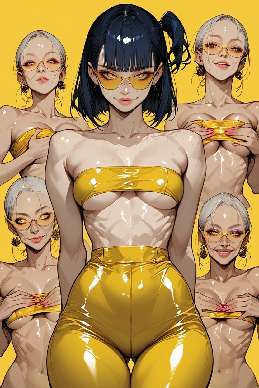 Darkness Pupil, Detailed Face, Underboob Hentai AI Porn