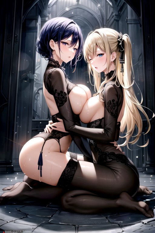Detailed Vagina, Hands Caress Each Other Legs, Mole In Bottom Left Eye Hentai IA